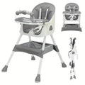 Foldable Baby High Chair (6+ Months): Large Anti-Slip Pad, Toy Rack & Easy-to-Clean Feeding Design – Model E500