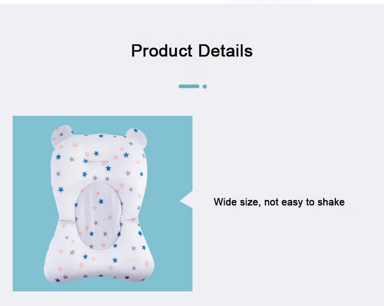 Baby Bath Seat Support Mat Infant Anti-Slip Soft Comfort Body Cushion Foldable Baby Bath Tub Pad Chair Newborn Bathtub Pillow