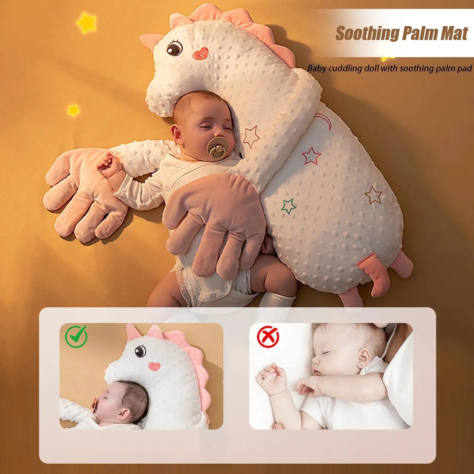 Baby Soothing Palm Cartoon Remote Control Comforting Hand 3 Gear Adjustable Companion Doll Baby Startle Prevention Sleep Aids
