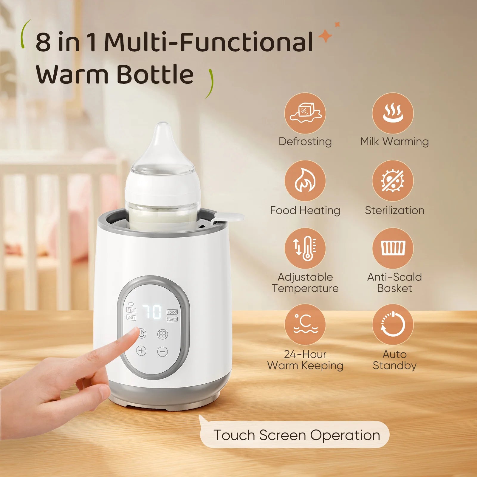 Baby Bottle Warmer sterilizer Multifunction Breast Milk Warmer Accurate Temperature Control Baby Bottle Heater Baby Newborn Item