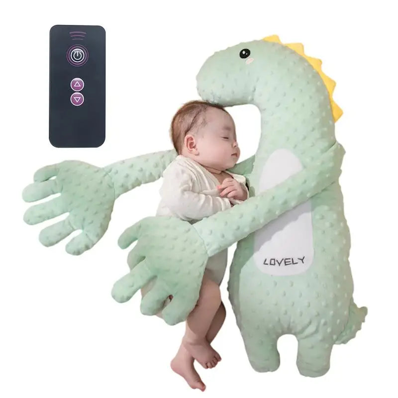 Baby Soothing Palm Automatic Palm Patting Stuffed Animal Sleep Soothers Adjustable Speed Remote Control Sleeping Buddy for Baby